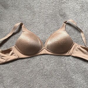 Warner's Textured Brown Bra